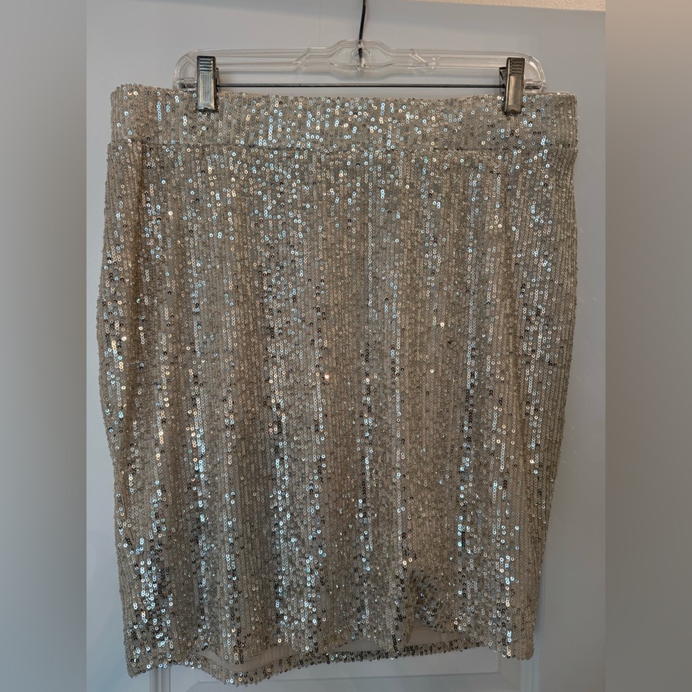 Torrid Champagne Sequin Pencil Skirt